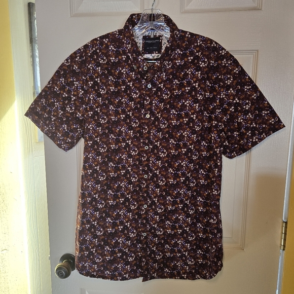 Denim & Flower Other - Denim & Flower Ricky Singh Floral Print Short Sleeve Button Down Shirt Large